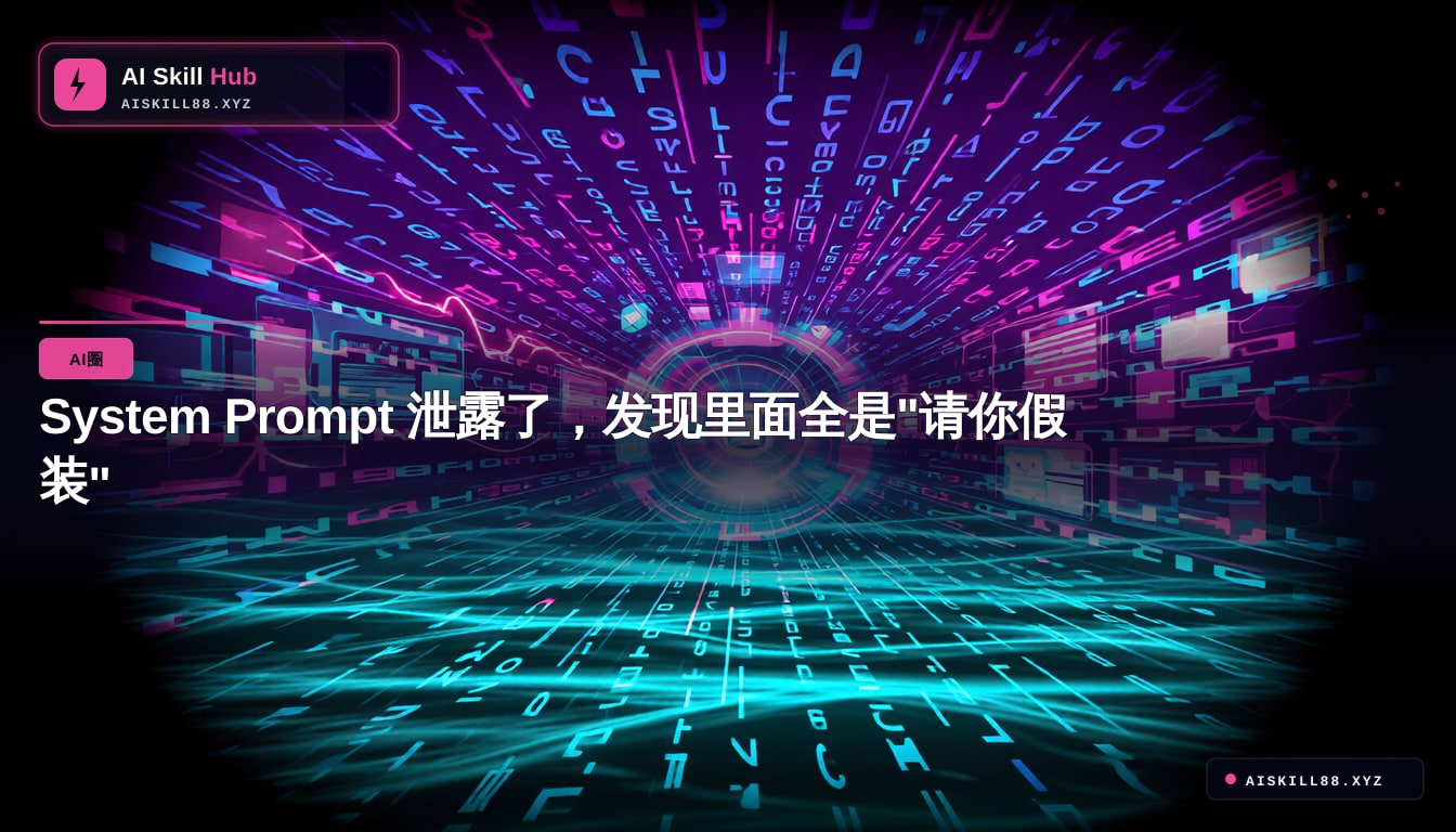 System Prompt 泄露了，发现里面全是"请你假装"