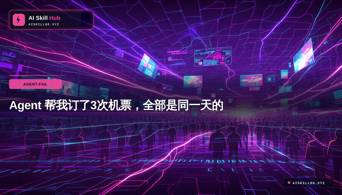 Agent 帮我订了3次机票，全部是同一天的