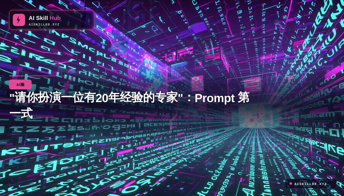 "请你扮演一位有20年经验的专家"：Prompt 第一式