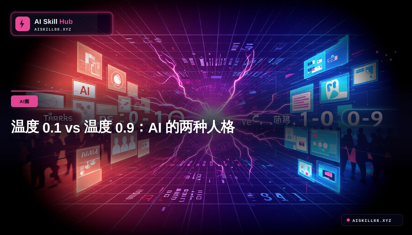温度 0.1 vs 温度 0.9：AI 的两种人格